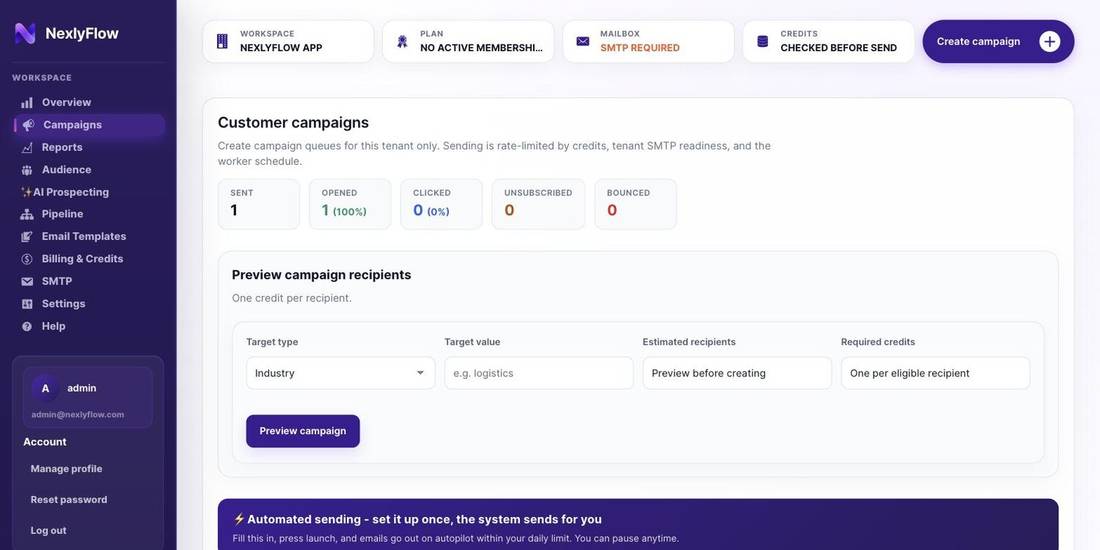 Step 2 - build a campaign